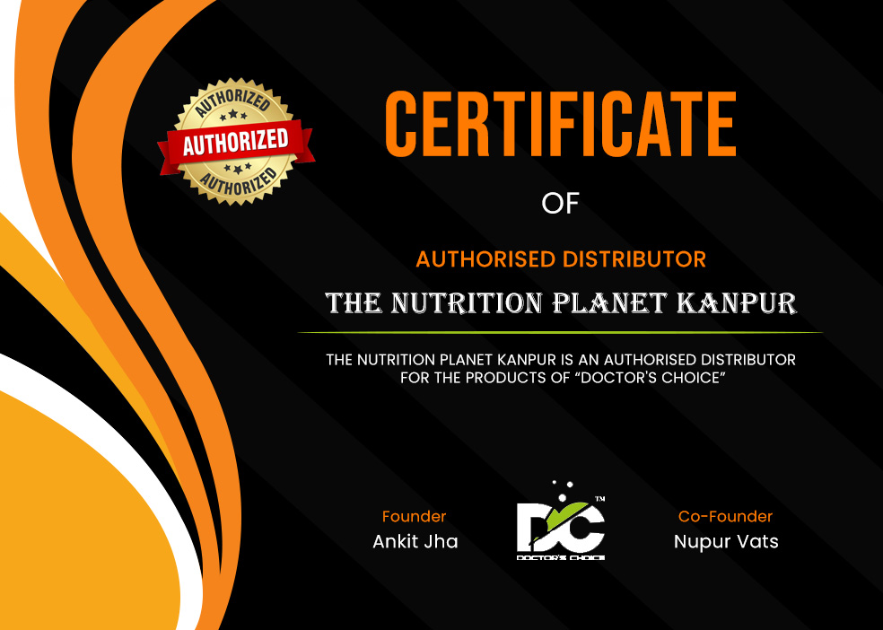 Authorised Dealer Certificate From Doctor's choice Nutrition